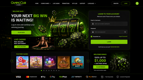 Gameplay gaming club casino
