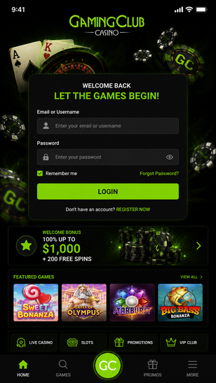 Gameplay gaming club casino