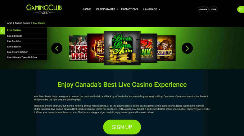 Gameplay gaming club casino